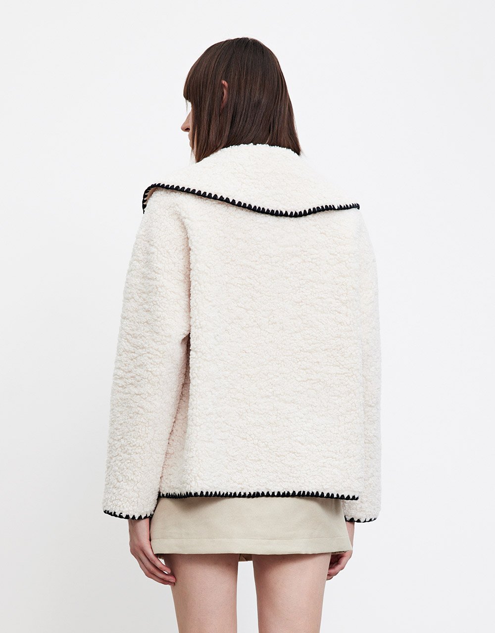 Contrast Trim Fuzzy Jackets