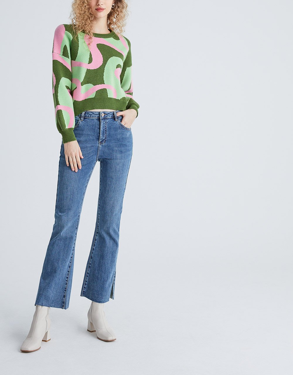 Color Block Crew Neck Sweater (PRE-ORDER)