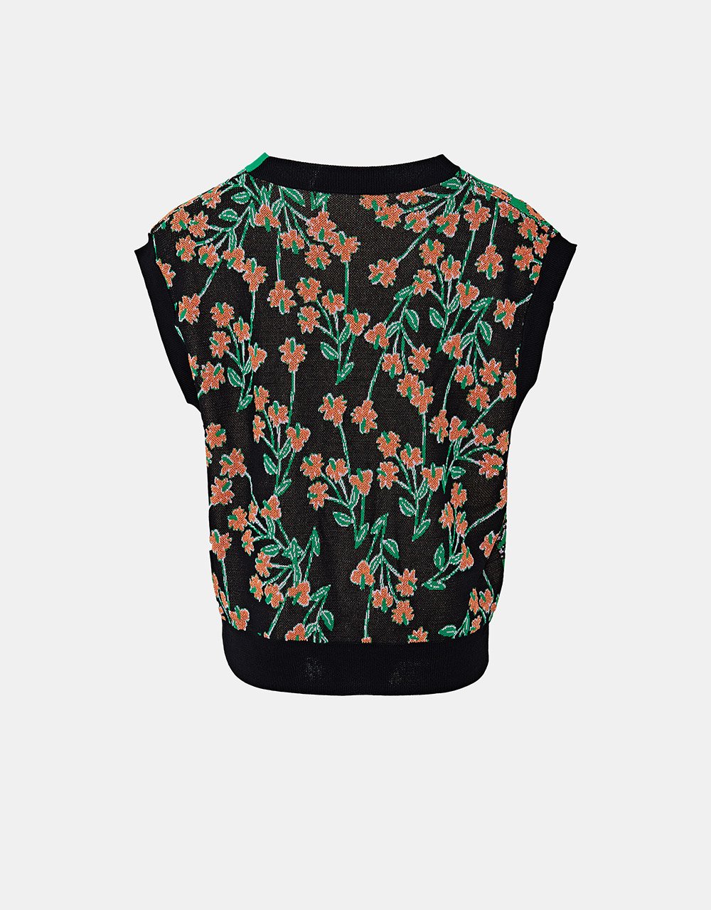 V-Neck Mid-Length Knitted Vest