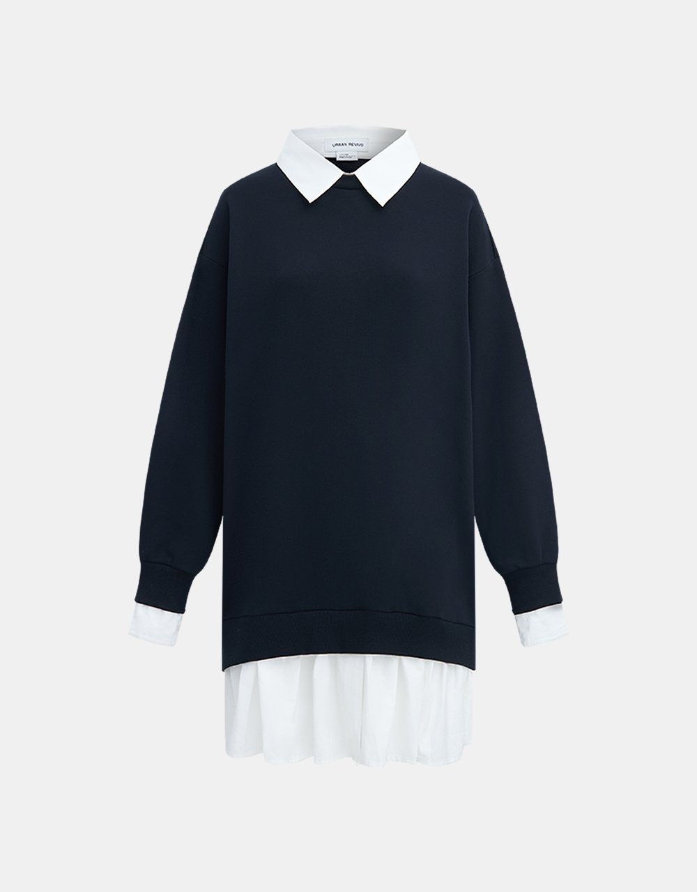 Contrast Fabric Drop Shoulder Midi Dress