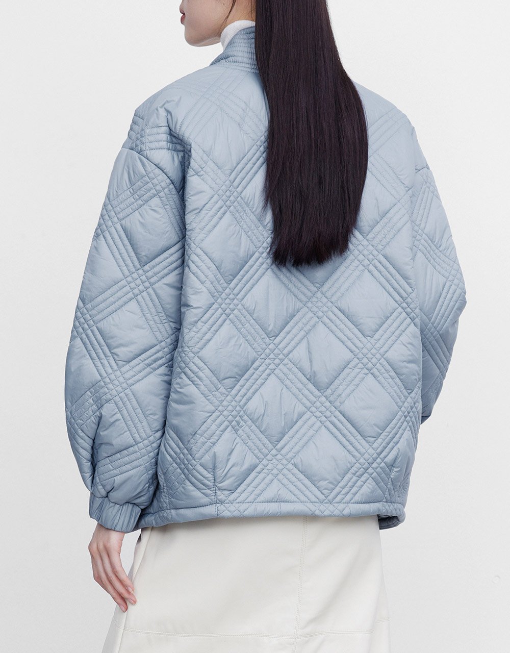 Open Front Drop Shoulder Winter Coat
