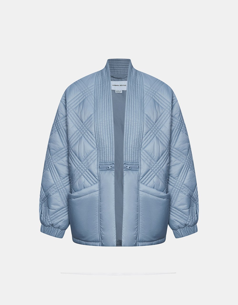 Open Front Drop Shoulder Winter Coat