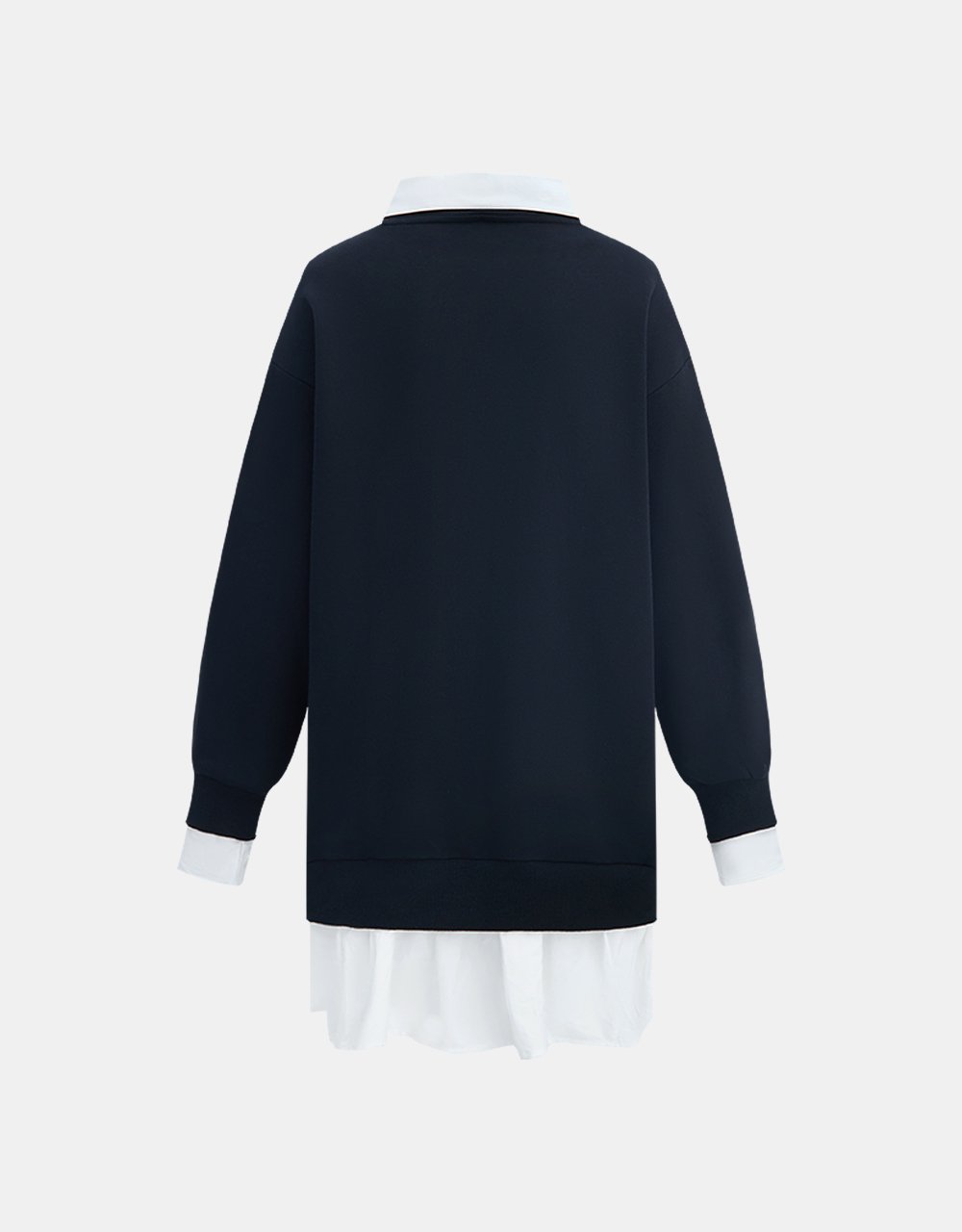 Contrast Fabric Drop Shoulder Midi Dress