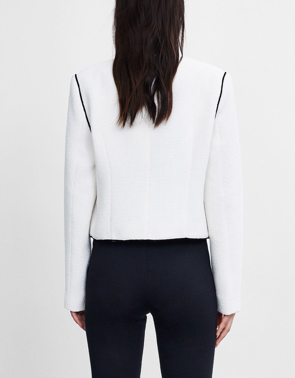 Contrast Trim Button Up Jacket