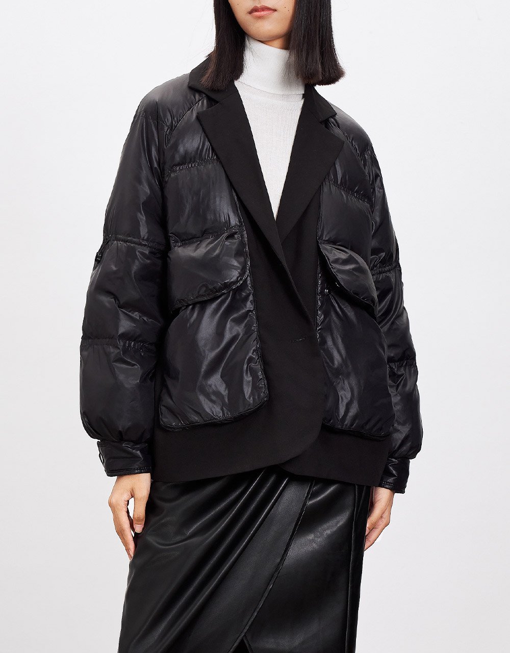 Tie Front 2-in-1 Down Jacket