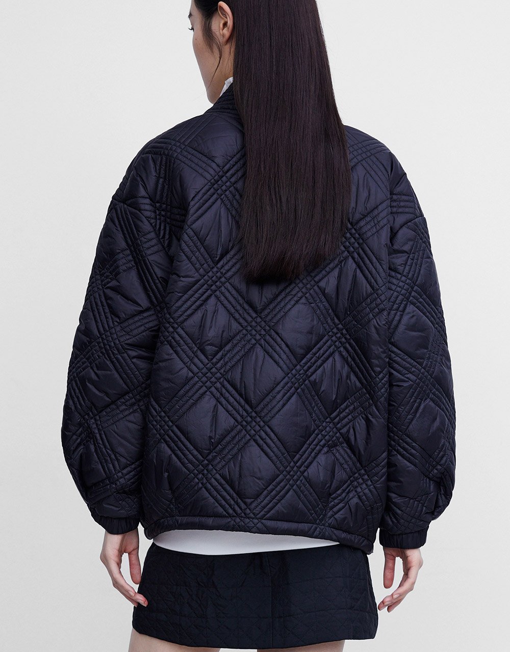 Open Front Drop Shoulder Winter Coat