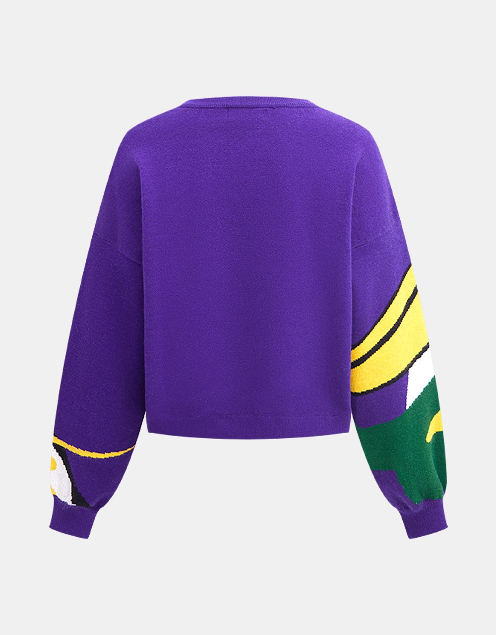 Graffiti Pattern Drop Shoulder Crew Neck Sweater