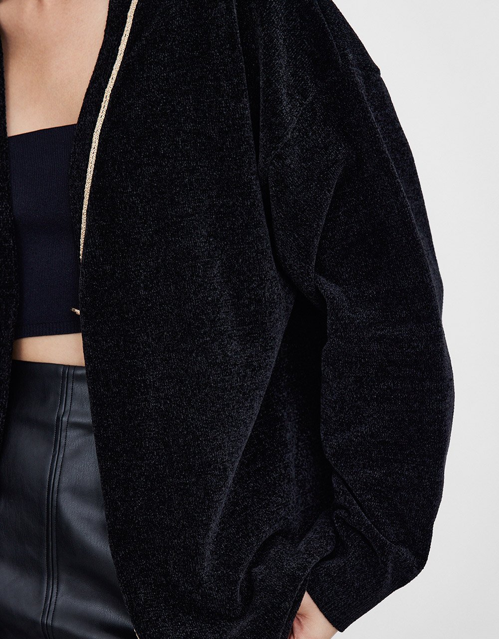 Button Up Drop Shoulder Cardigan