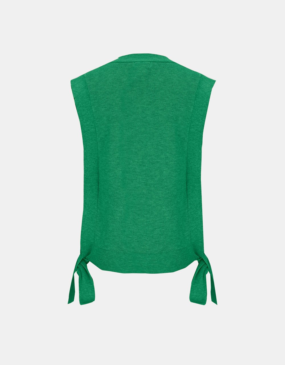 Crew Neck Mid-Length Knitted Vest (PRE-ORDER)