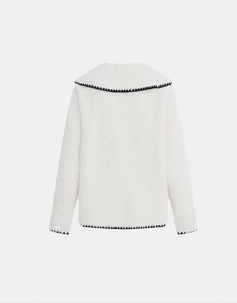 Contrast Trim Fuzzy Jackets