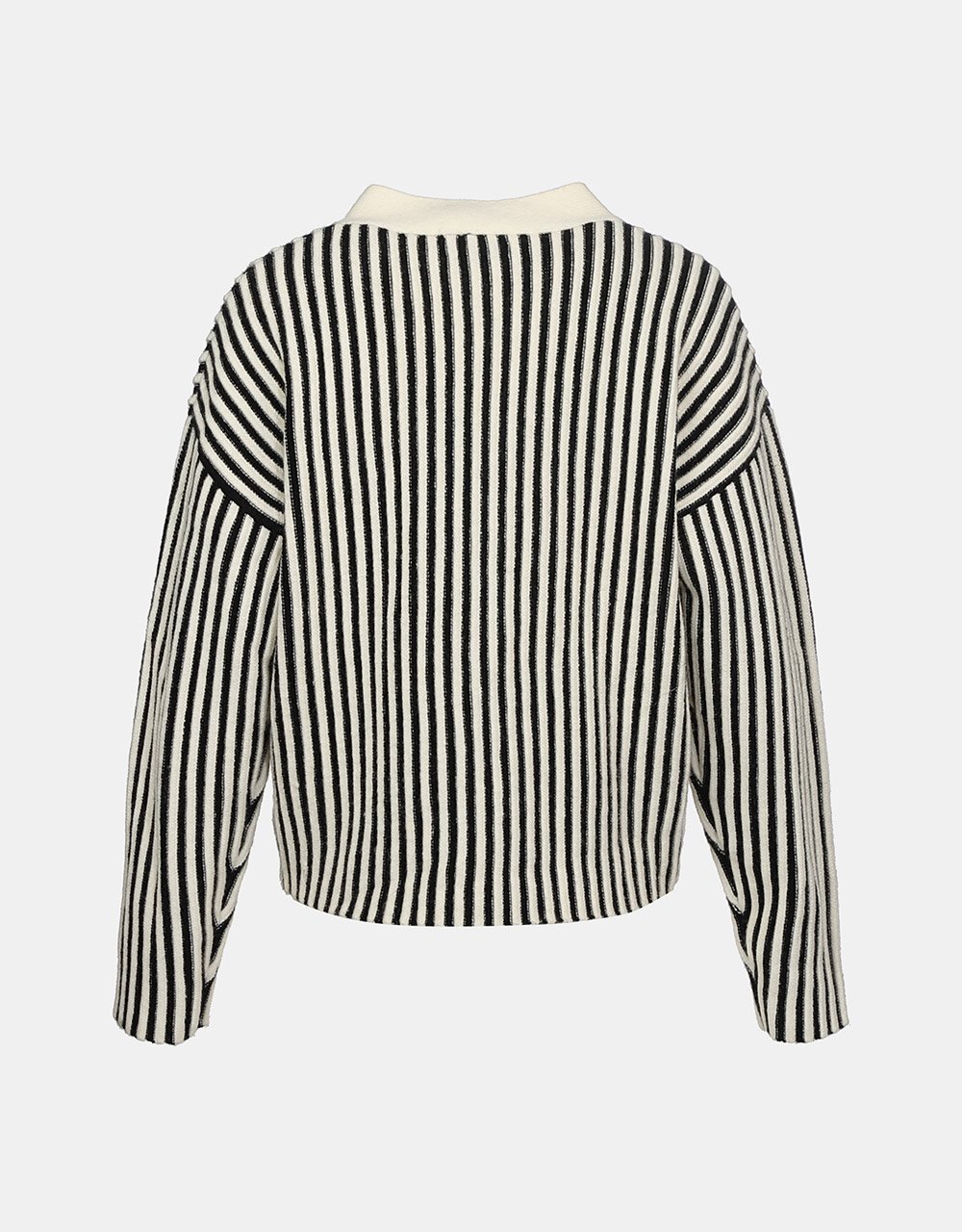 Vertical Striped Pattern Drop Shoulder Cardigans