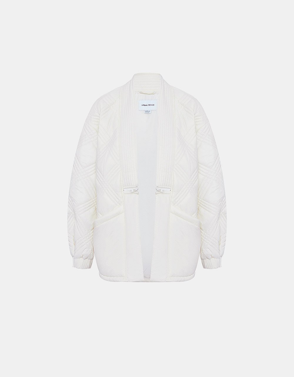 Open Front Drop Shoulder Winter Coat