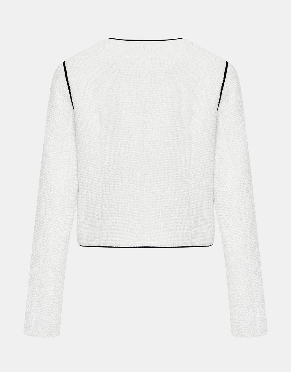 Contrast Trim Button Up Jacket