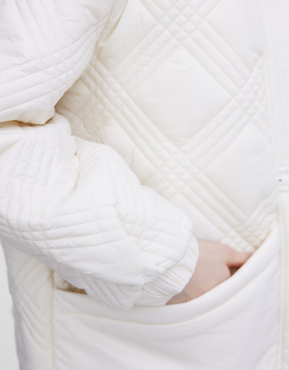 Open Front Drop Shoulder Winter Coat