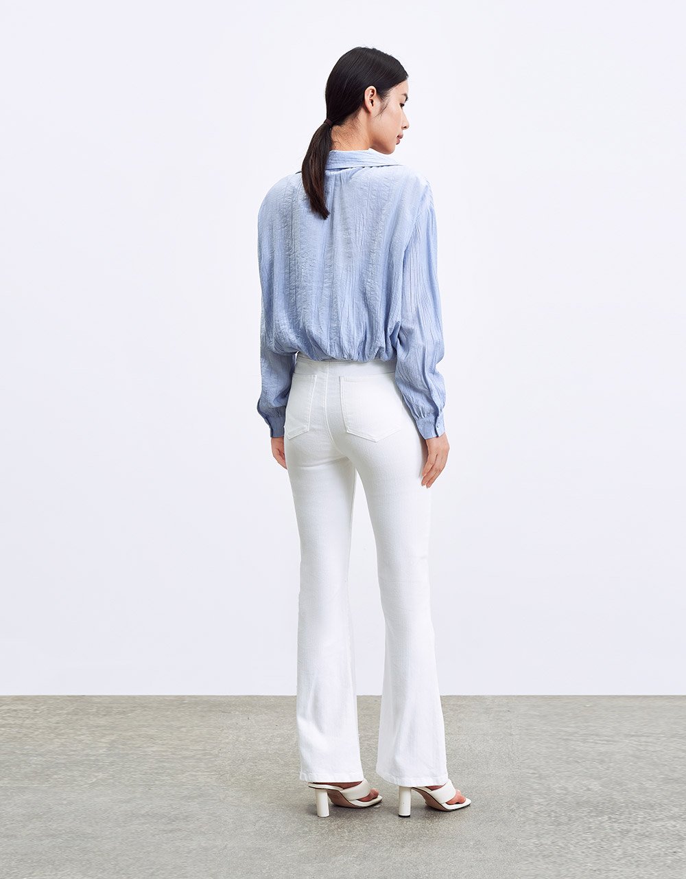 Texture Fabric Drop Shoulder 2-in-1 Shirt