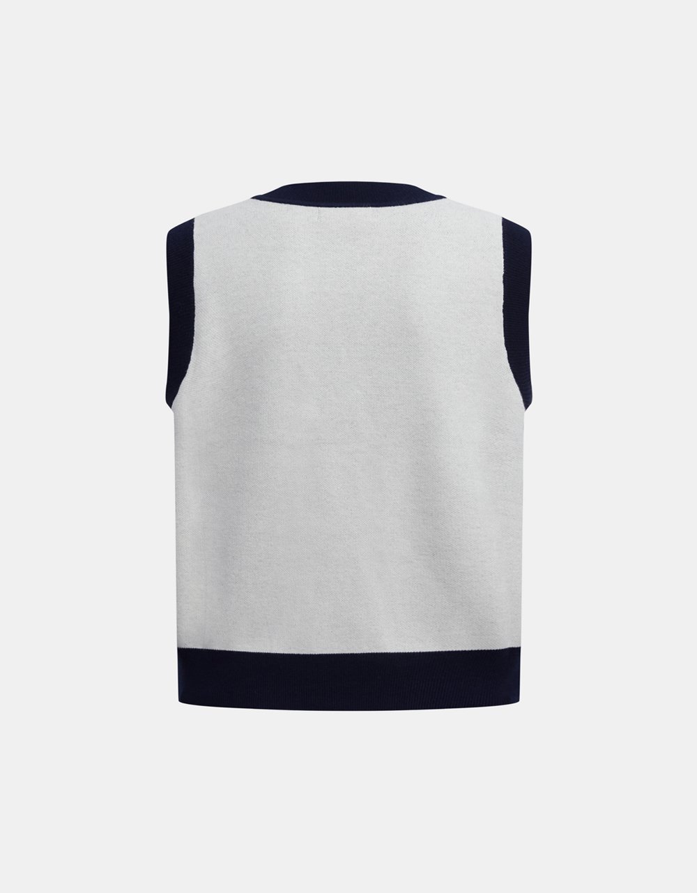 Argyle Pattern Contrast Trim Sweater Vest