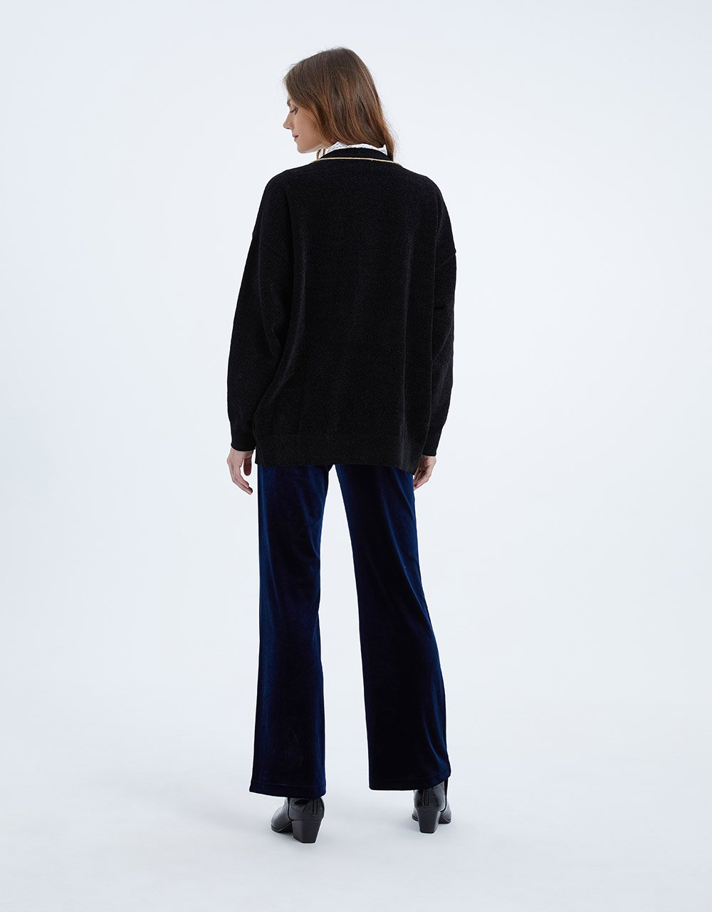 Button Up Drop Shoulder Cardigan