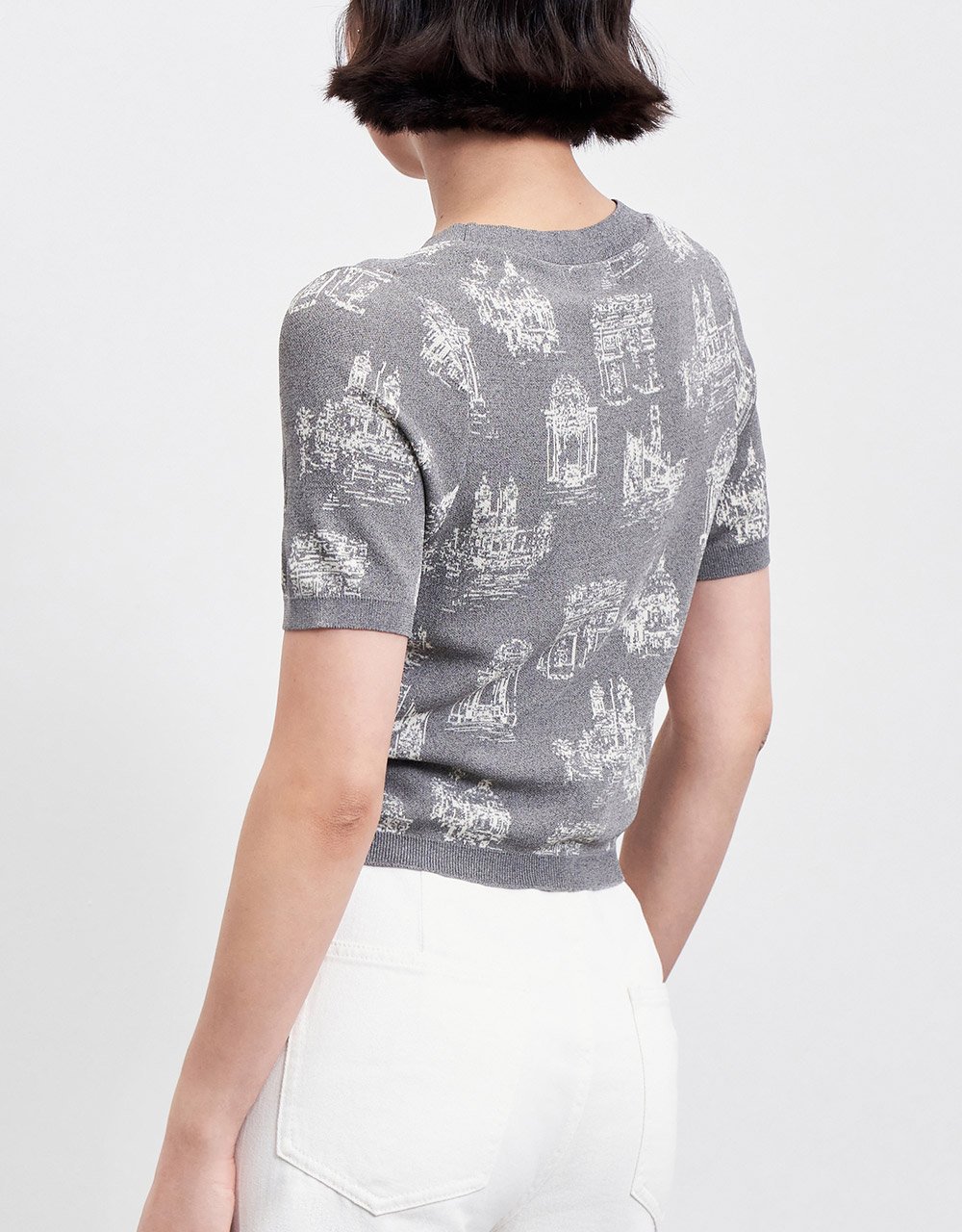 Button Down V-Neck Knitted Cardigan