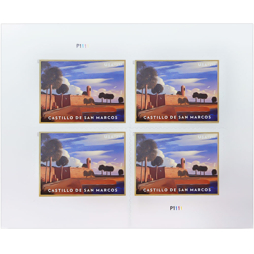 Castillo de San Marcos 2021 - 5 Sheets / 20 Pcs