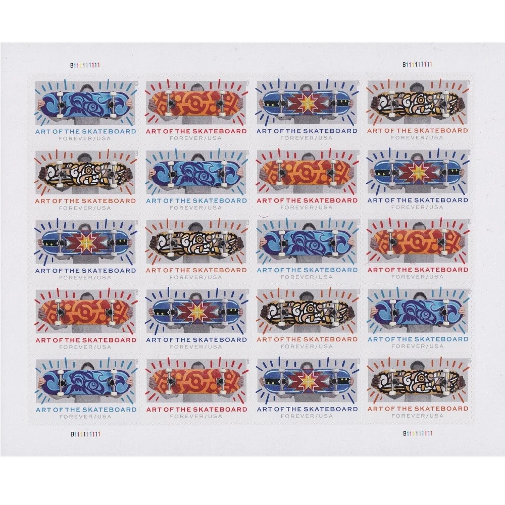 Art of the Skateboard 2023 - 5 Sheets / 100 Pcs