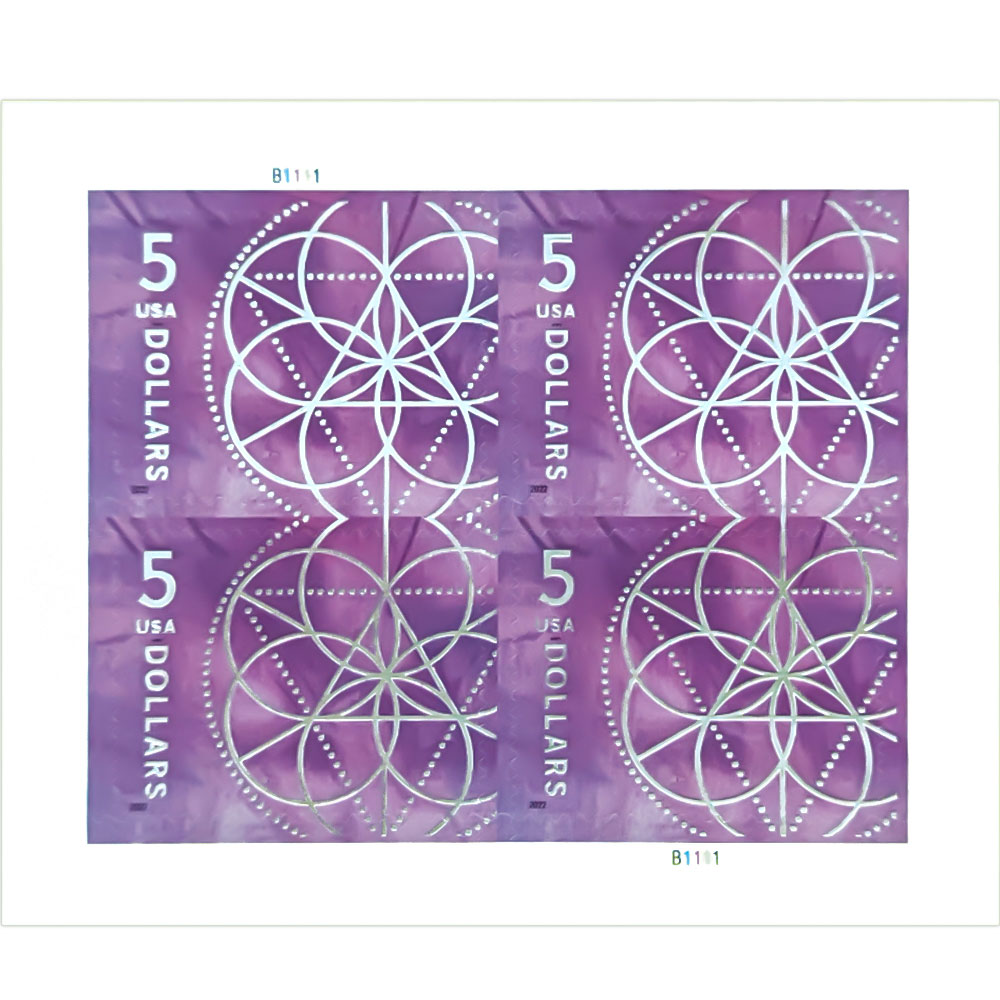 $5 Floral Geometry 2022 - 5 Sheets / 20 Pcs
