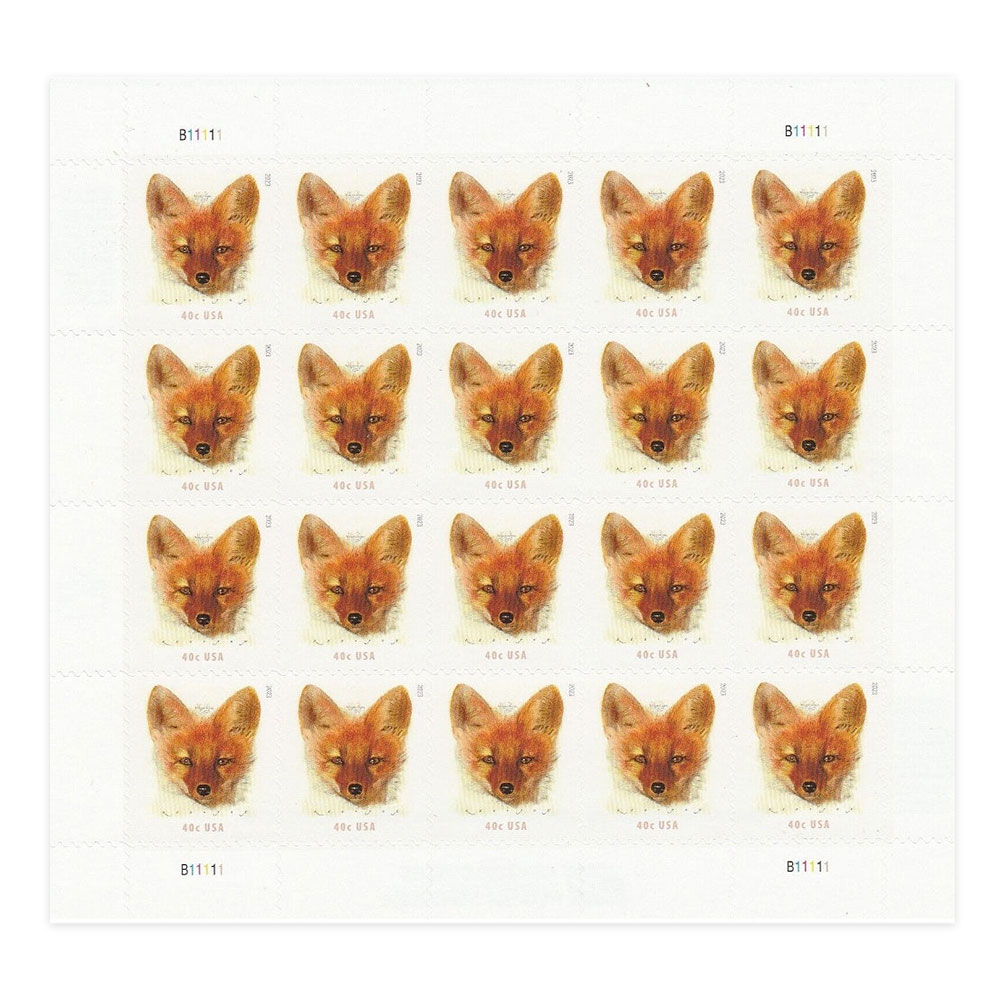 Red Fox 2023 - 5 Sheets / 100 Pcs