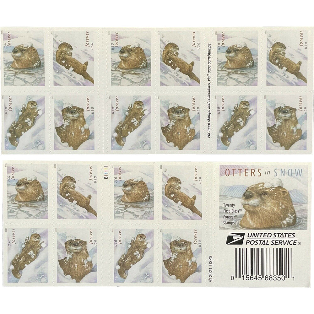 100PCS-Otters in Snow