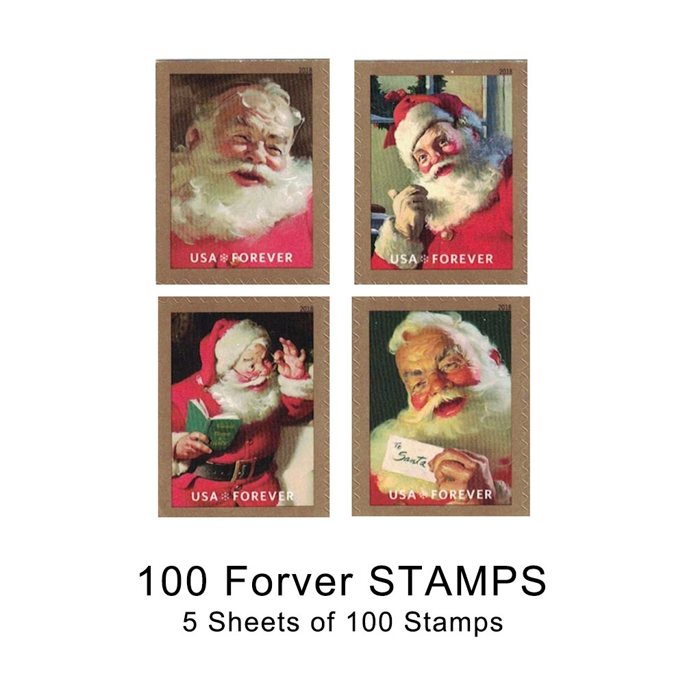 100PCS-Holidays Christmas Santa