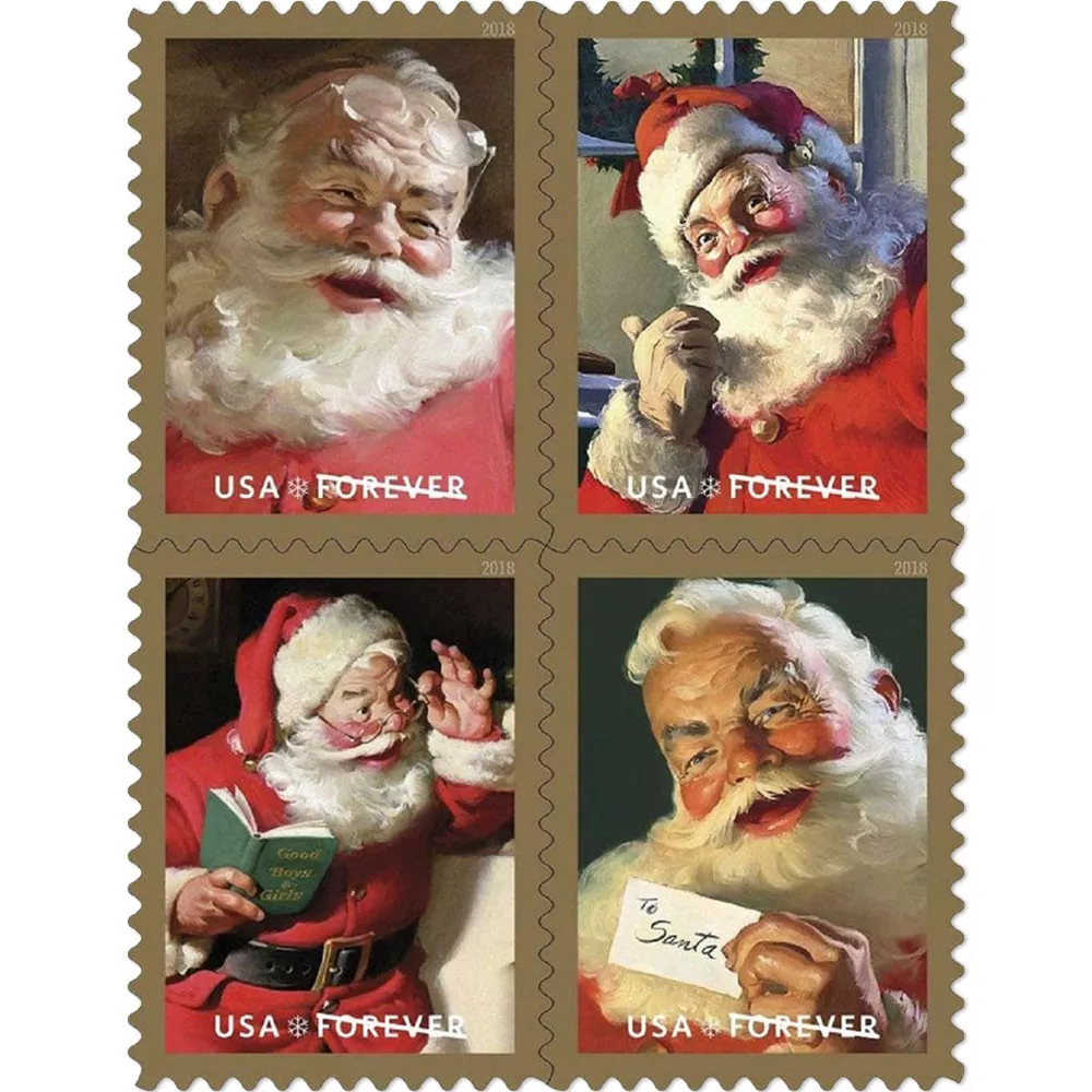 100PCS-Holidays Christmas Santa