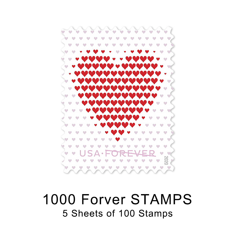100 PCS-Made of Hearts'