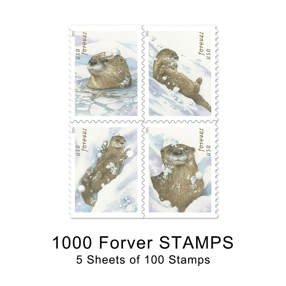 100PCS-Otters in Snow