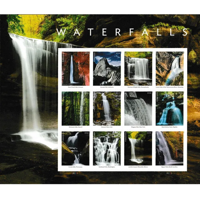 Waterfalls, Sheet of 12