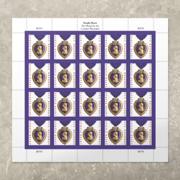 Purple Heart Medal 2019 - 5 Sheets / 100 Pcs