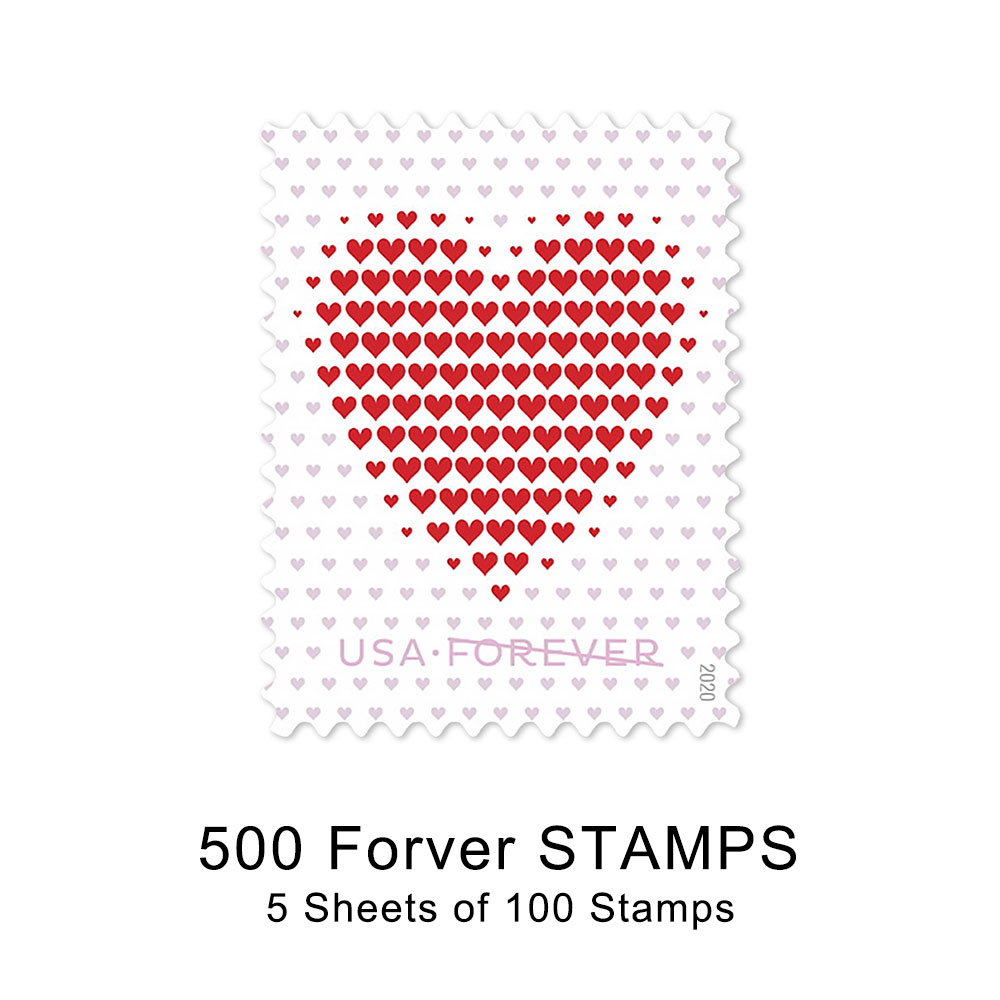 100 PCS-Made of Hearts'