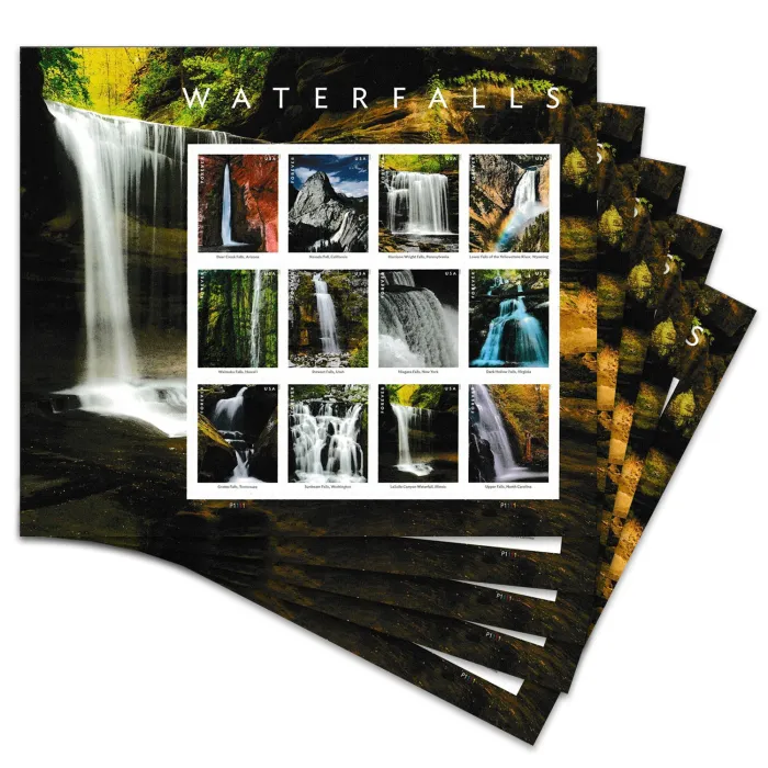 Waterfalls, Sheet of 12