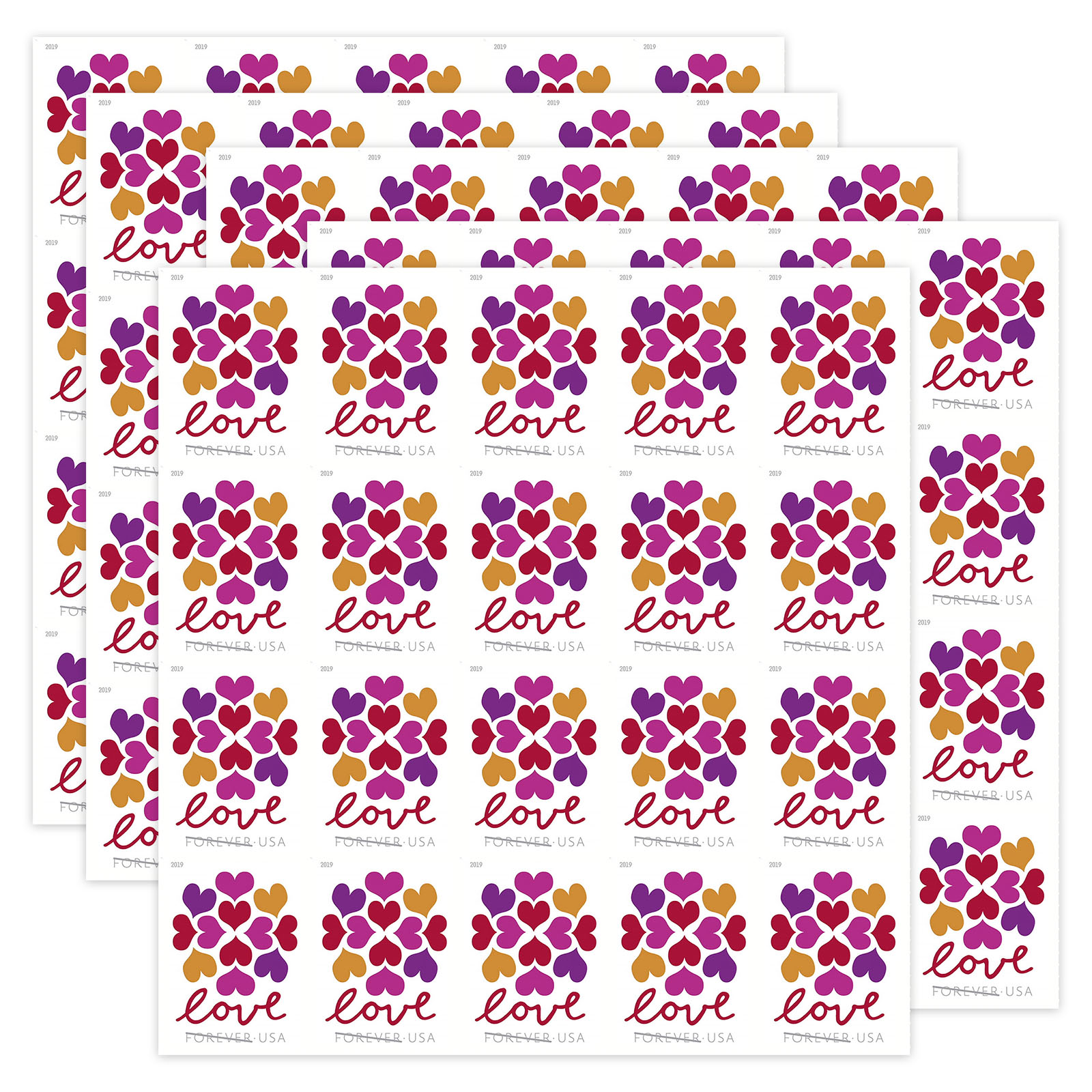 100 PCS-Hearts Blossom Love