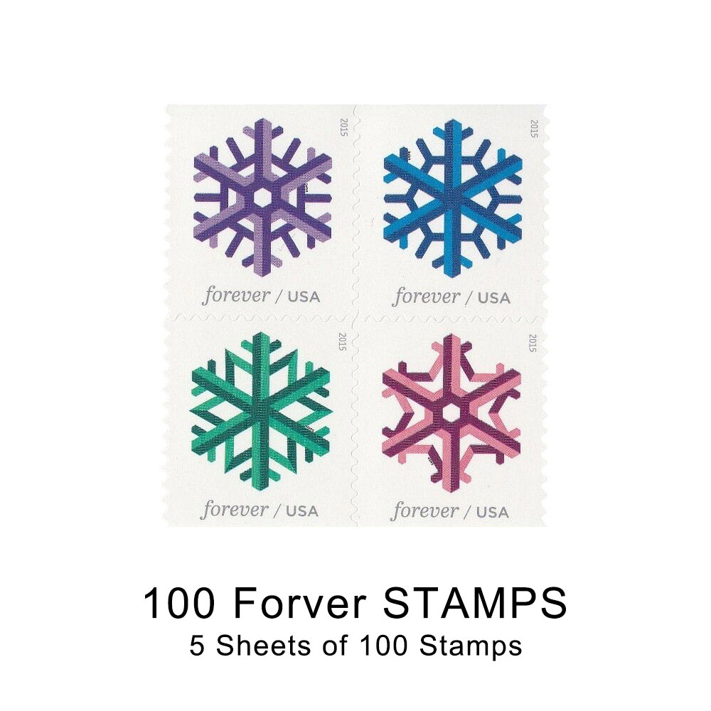 100PCS-Geometric Snowflakes