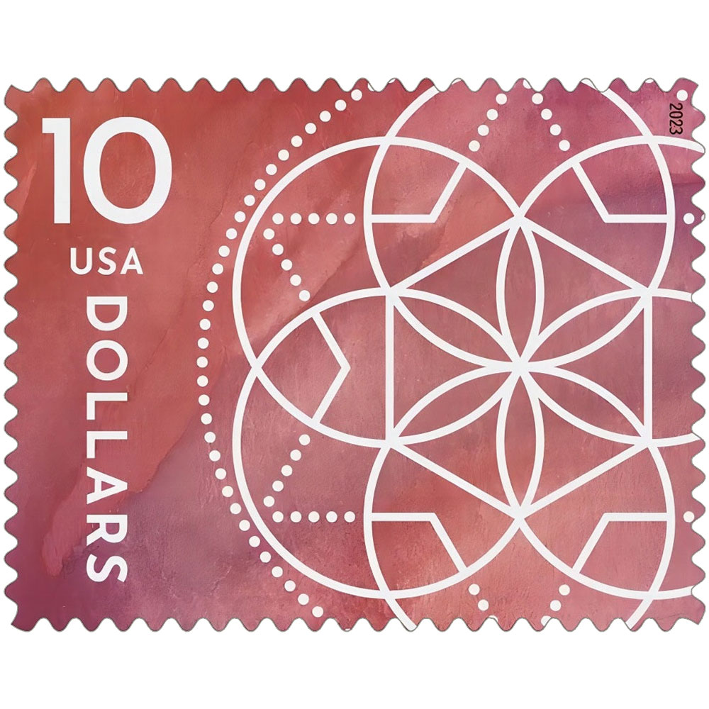 $10 Floral Geometry 2023 - 5 Sheets / 20 Pcs