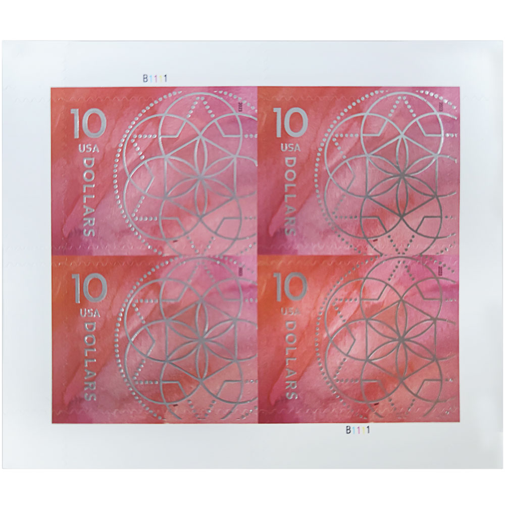 $10 Floral Geometry 2023 - 5 Sheets / 20 Pcs