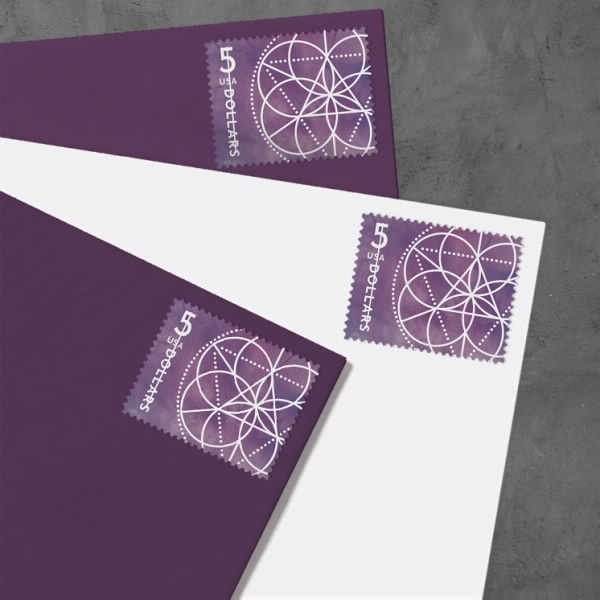 $5 Floral Geometry, Sheet of 4