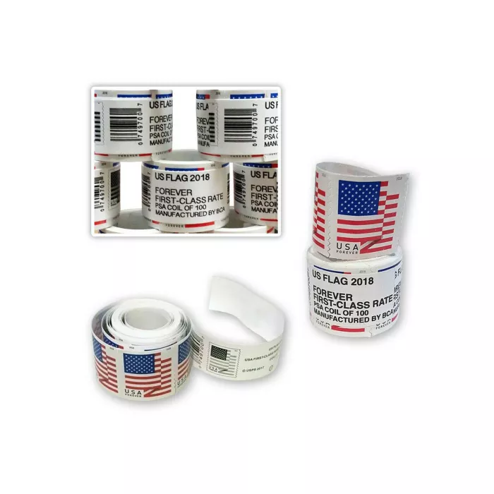 50 Rolls of US Flag, $550/5000PCS!
