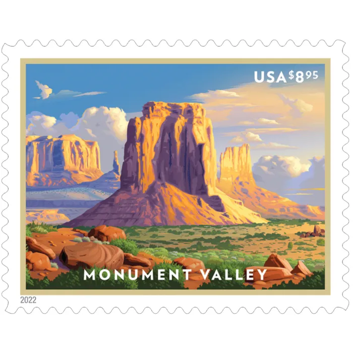 $8.95 Priority Mail Monument Valley 2022, Sheet of 4