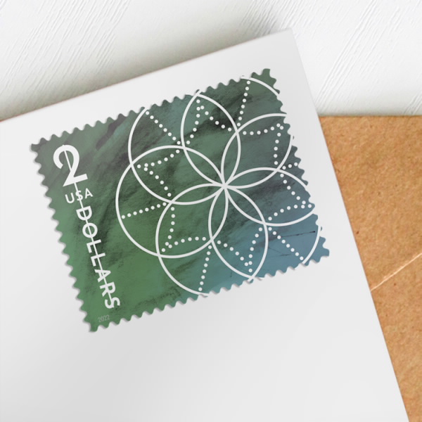 $2 Floral Geometry, Sheet of 10
