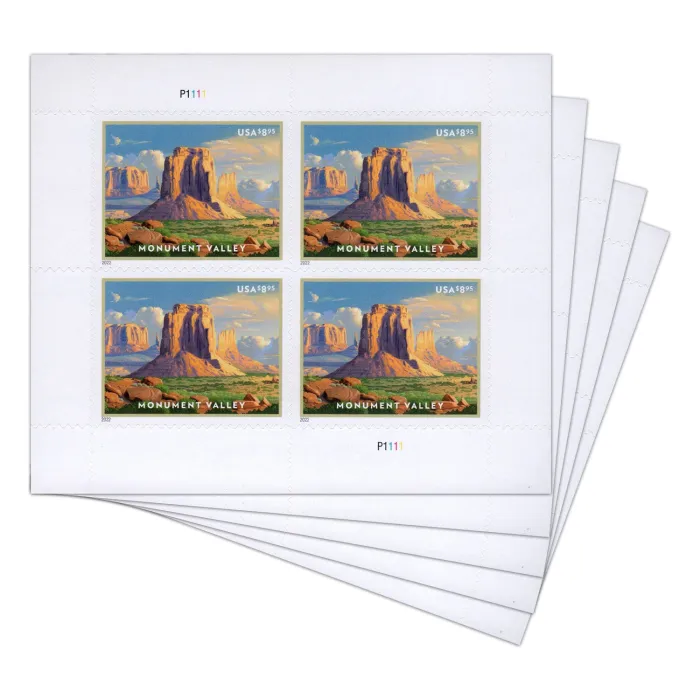 $8.95 Priority Mail Monument Valley 2022, Sheet of 4