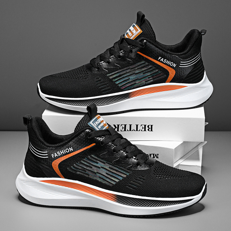 Leisure sports men outdoor breathable running shoes non-slip casual thick sole trend dad shoes soft sole student sports shoes