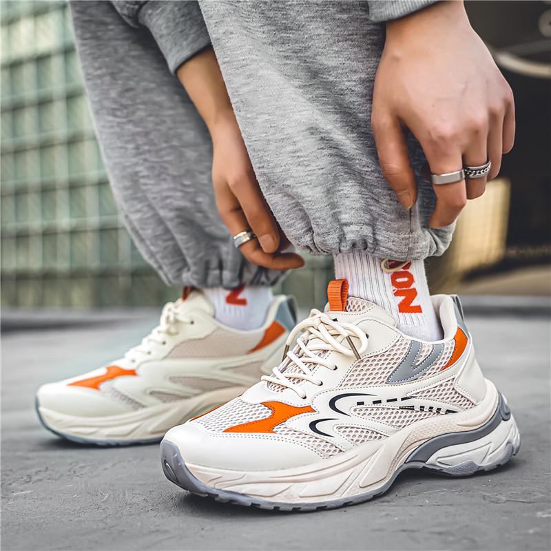 Men's Shoes Sneakers Running Shoes for Men Unisex Women Casual Walking Lace-up Training Lightweight Dark Blue Fashion Lifestyle