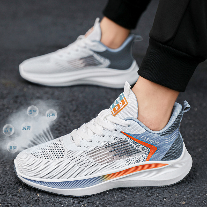 Men Casual Sport Shoes Breathable Lightweight Sneakers Outdoor Mesh Black Running Shoes Athletic Jogging Tenis Walking Shoes