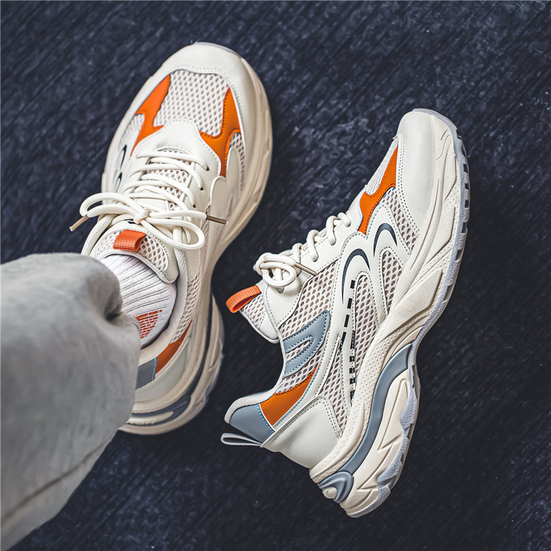 Men's Shoes Sneakers Running Shoes for Men Unisex Women Casual Walking Lace-up Training Lightweight Dark Blue Fashion Lifestyle