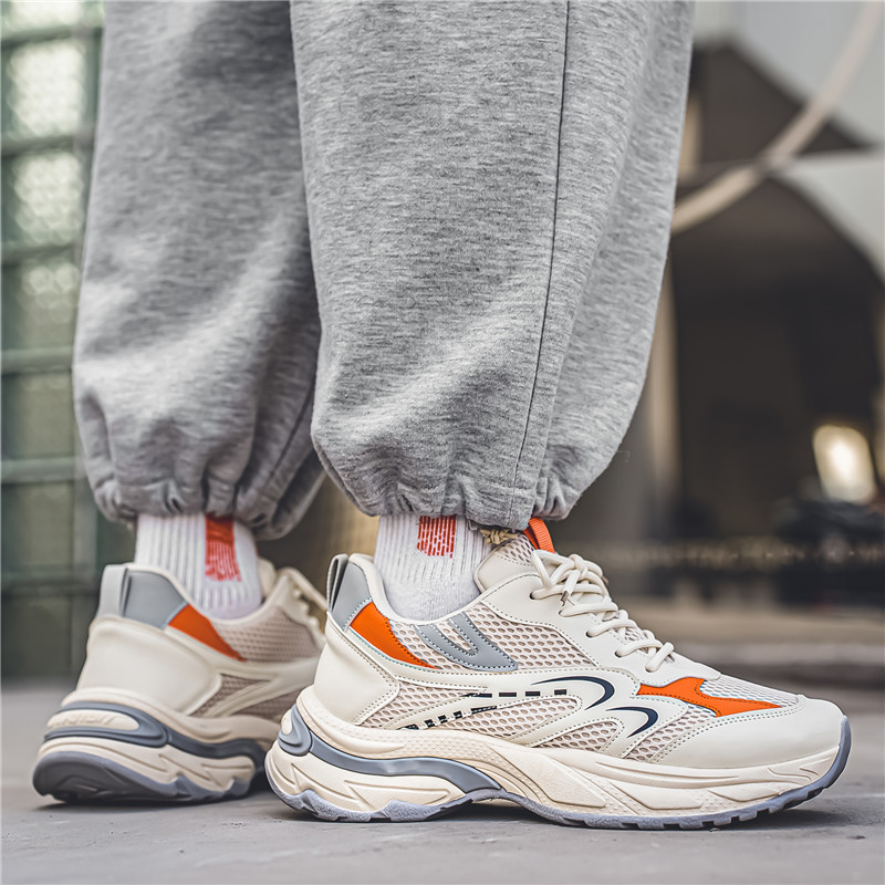 Men's Shoes Sneakers Running Shoes for Men Unisex Women Casual Walking Lace-up Training Lightweight Dark Blue Fashion Lifestyle