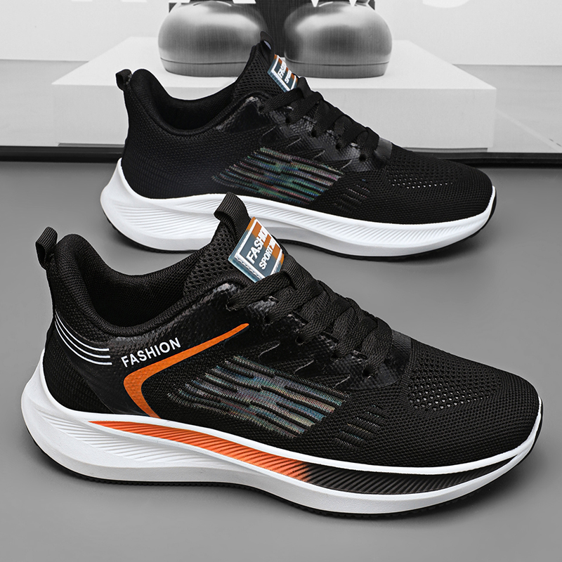 Leisure sports men outdoor breathable running shoes non-slip casual thick sole trend dad shoes soft sole student sports shoes